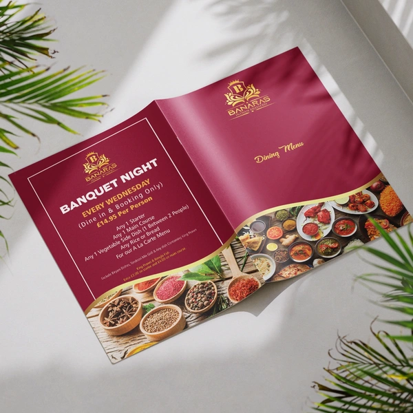  Stapled Restaurant Menus